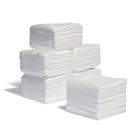 Pig PIG Meltblown Polypropylene Wipers, 100 wipers/pkg, 6 pkg/case 12" L x 12" W, 600PK WIP1800